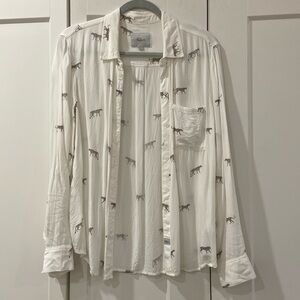 Rails Safari Cheetah Print Long Sleeve Shirt in Medium